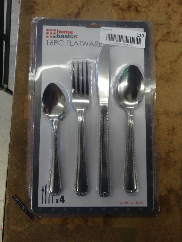lot 110 image: 16 Pcs Flatware Set. (New in Package Never been Open.)