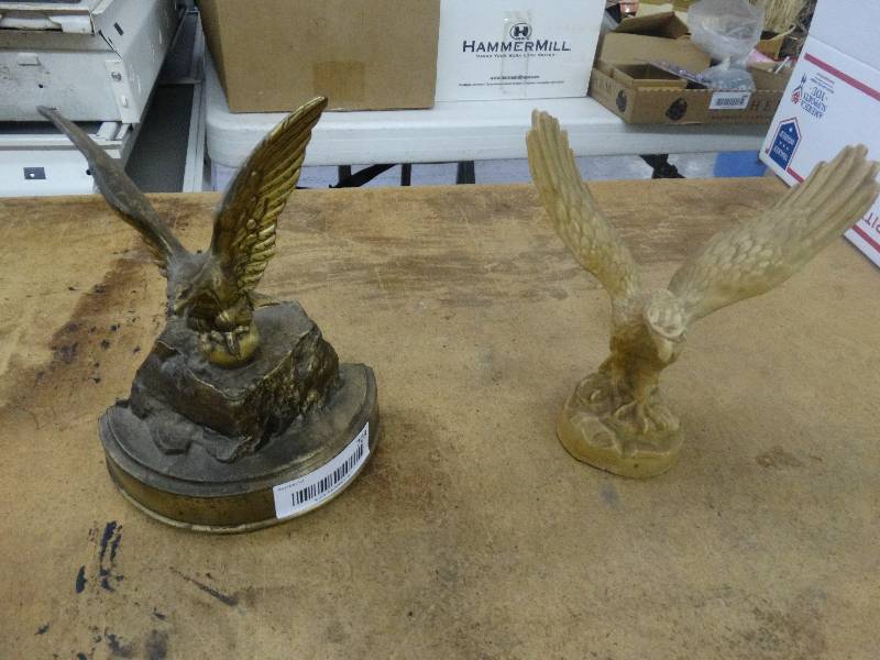 lot 703 image: 2- Eagle Statues.