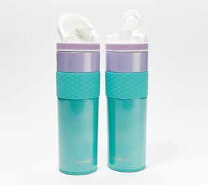 lot 11935 image: Retail - $47.05 Ice Shaker Set of 2 Insulated 20 oz. Skinny Shakers