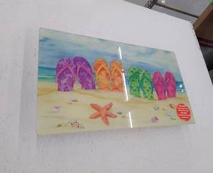 lot 11940 image: Retail - $28.50 Instant Counter Tempered Glass Burner Cover & Cover and Serving Board