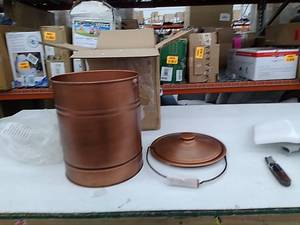 lot 11995 image: Retail - $45.49 Plow & Hearth Double-Bottom Galvanized Steel Ash Bucket