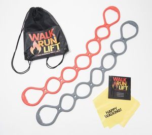 lot 11996 image: Retail - $58.99 Walk, Run, Lift from Walk at Home DVD App and Fitness Bands.