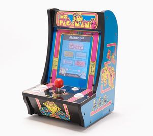 lot 12012 image: Retail - $157.25 Arcade1Up CounterCade 5 Game Retro Tabletop Arcade Machine PacMan, (Powers On)