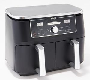 lot 12048 image: Retail - $219.98 Ninja Foodi XL 10-Qt 6-in-1 DualZone Air Fryer. DRAWER & HANDLE IS DAMAGED