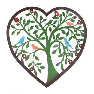 lot 12057 image: Plow & Hearth Heart Tree Wall Art