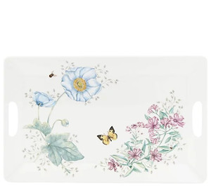 lot 12079 image: Retail$39.95 Lenox Butterfly Meadow Large Melamine Serving Tray