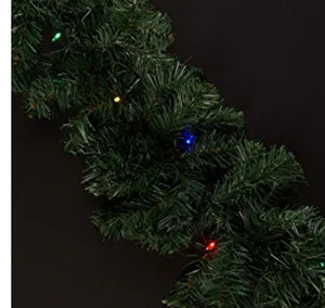 lot 12110 image: 2 - Brite Star Battery-Operated 9 Canadian Branch Garland, Multi