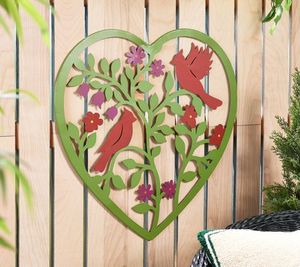 lot 12111 image: Retail - $47.00 Plow & Hearth Metal Heart Shaped Wall Art