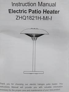 lot 12138 image: Retail - $342.00 Barbara King 1500 Watt Electric Patio Heater, model ZHQ1821H-MI-I