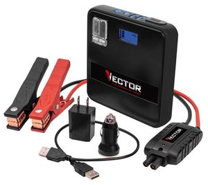 lot 11887 image: Retail - $98.96 Vector Portable Jump Starter with Case and AC
