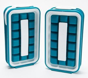 lot 11889 image: Retail - $34.65 Icebreaker POP Set of 2 Leakproof Ice Cube Makers, USED, CRACKED ON CORNER