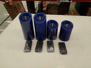 lot 11963 image: Retail - $59.99 Luminara Set of (2) 4 & 6 Flameless Candles