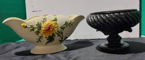 lot 38351 image: Brentleigh Ware Pottery Planter & Glass Jewelry Holder