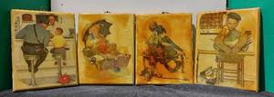 lot 38359 image: Norman Rockwell Decoupage Wall hangings 9 x 7