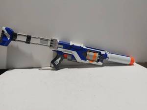 lot 38376 image: Nerf Spectre Rev-5 Rifle wfolding stock. Appears to work but no ammo