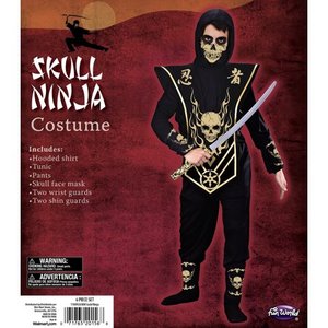lot 38377 image: Halloween Boys Skull Ninja Costume Size Extra Large by Fun World