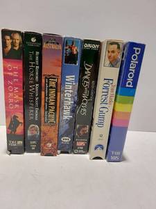 lot 38416 image: 6 VHS Movies and 1 New Blank