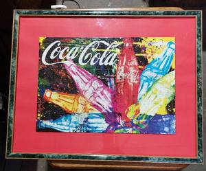 lot 38047 image: Coca-Cola puzzle, mounted & Framed