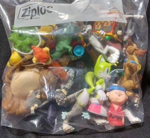 lot 38073 image: Bag of Small Toys, Harry Potter, Bugs Bunny