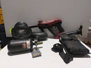 lot 38286 image: Paintball Gun and Accessories. Untested. As is.