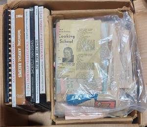 lot 38290 image: Recipes galore-Cookbooks, magazines, tear-outs, small books