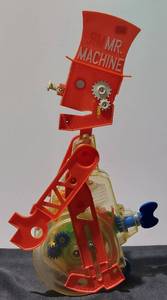 lot 38304 image: Vtg 1977 Ideal Toy Corp Mr Machine Wind Up Whistling Toy Robot Works