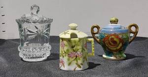 lot 38334 image: Vintage Mustard Jars