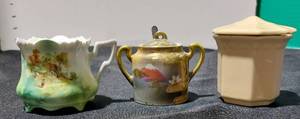 lot 38337 image: 3 Mustard Jars, vintage
