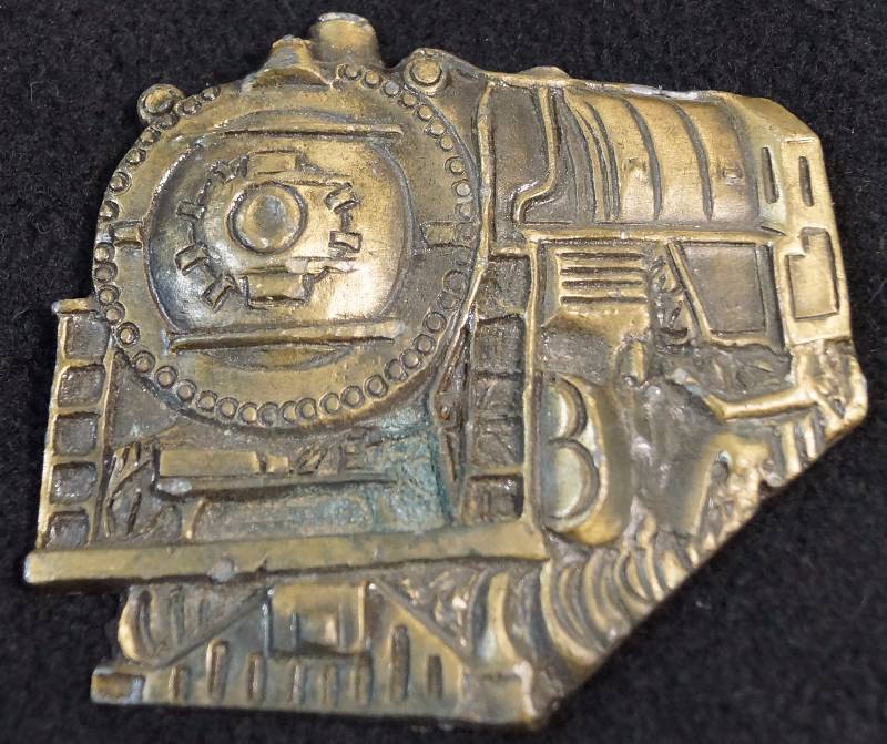 lot 8062 image: Belt Buckle - Train - Made in U.S.A. NO. 1142  - Brand INSTYLE 1978