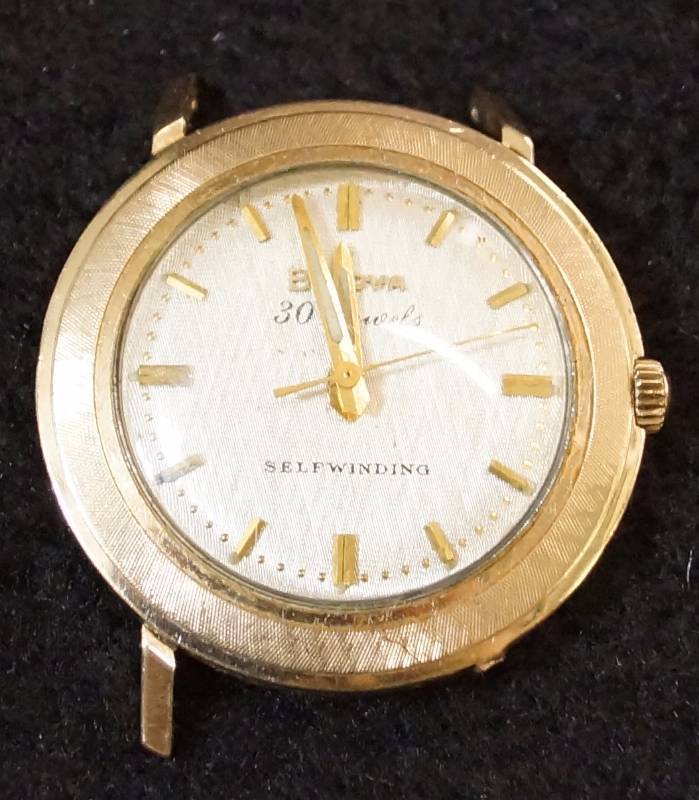 lot 8073 image: BULOVA WATCH - 30 Jewel   10K R.G.P. Case   Self winding - WORKS - waterproof - MUST SEE