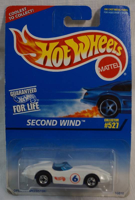 lot 8090 image: HOT WHEELS Die Cast Car - SECOND WIND # 527 -  NEW IN PACKAGE Racecar #6