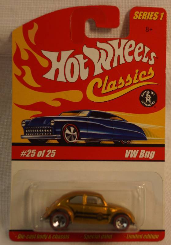 lot 8092 image: HOT WHEELS CLASSICS VW Bug #25 of 25 NEW in the Package Series 1