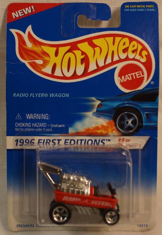 lot 8093 image: Hot Wheels 1996 First Editions - RADIO FLYER WAGON - NEW IN PACKAGE