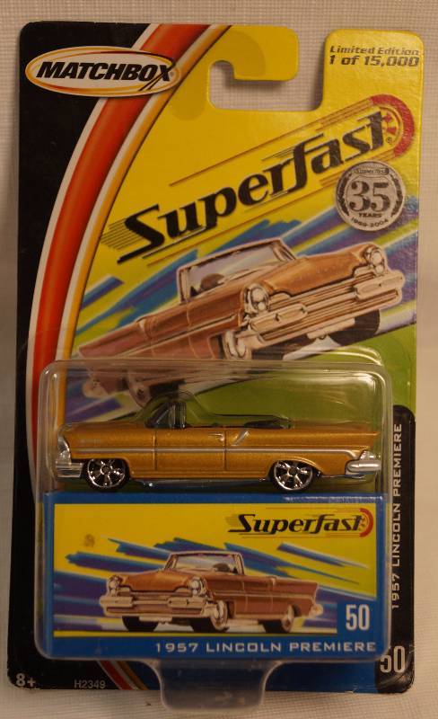 lot 8101 image: MATCHBOX CAR - Superfast 1957 Lincoln Premiere - NEW IN PACKAGE