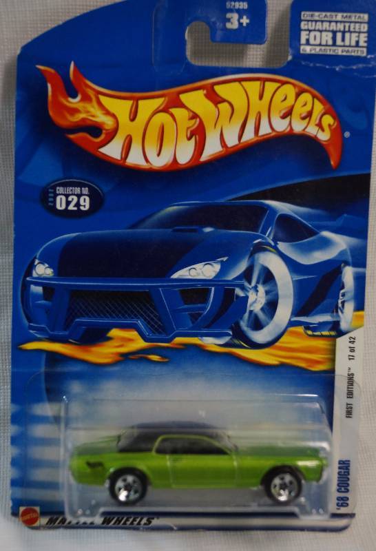 lot 8107 image: HOT WHEELS - 1968 COUGAR Die Cast Car - 2000 First Editions #17 of 42 AUSTIN HEALY - NEW IN PACKAGE MATTEL