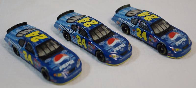 lot 8109 image: Lot of 3 - PEPSI Collector Cars #24 JEFF GORDON - SEE PICS