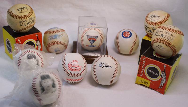 lot 8117 image: Lot of Baseballs - CUBS, Wilson, Wichita Wranglers some with boxes A1280 and more