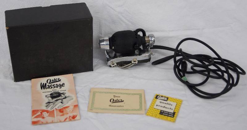 lot 8047 image: Vintage Massager - Oster Massage with BOX & PAPERS WORKS