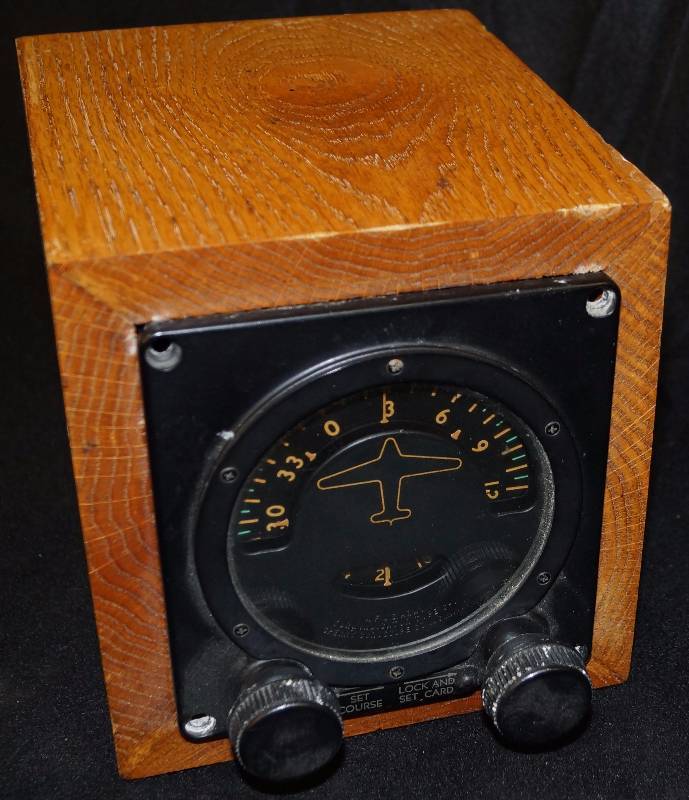 lot 8199 image:  VINTAGE A.F. US Army Altimeter  - From a B-29 Airplane - Turn Indicator Type G-1 -  SPERRY GYROSCOPE CO. INC. N.Y. In wooden case