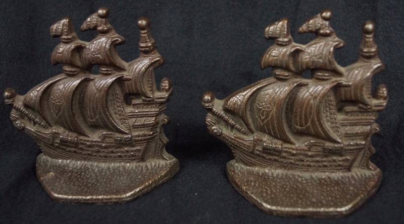 lot 8206 image: Very Detailed Set of Decorative Cast Iron Ships - MUST SEE