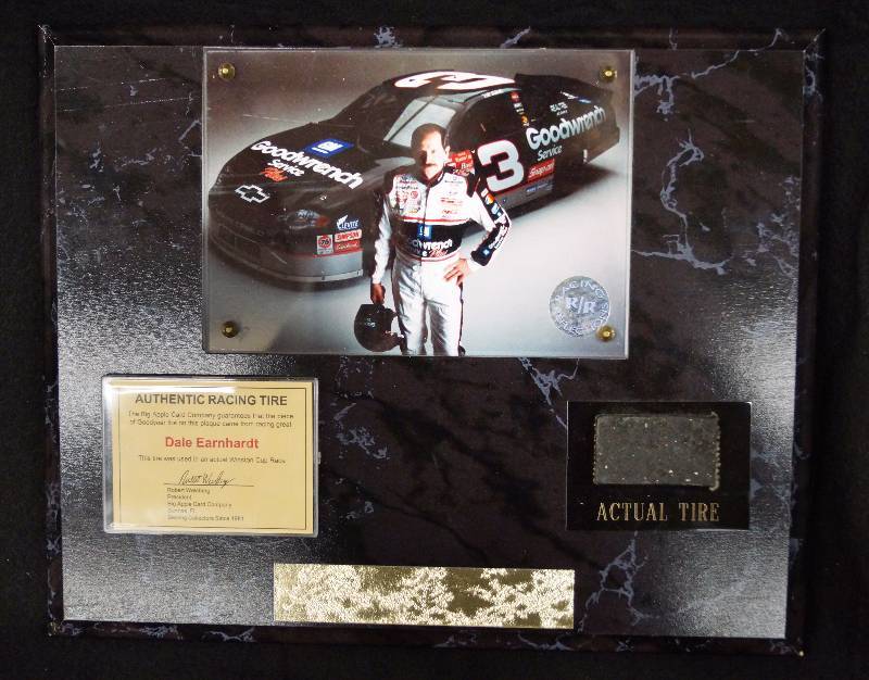 lot 8208 image: Dale Earnhardt #3 - Winston Cup Race AUTHENTICATED RACING TIRE - Own a piece of NASCAR history