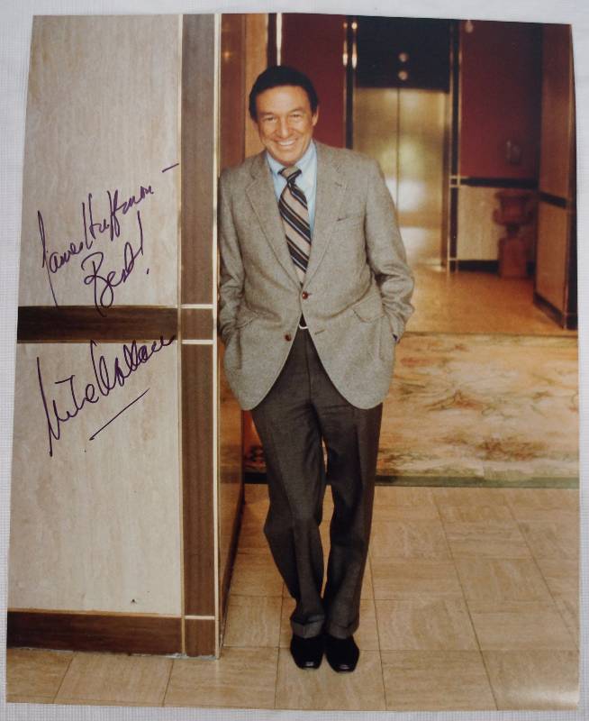 lot 8212 image: Autographed Mike Wallace - CBS - 60 Minutes - Full Color Photo 8 x 10
