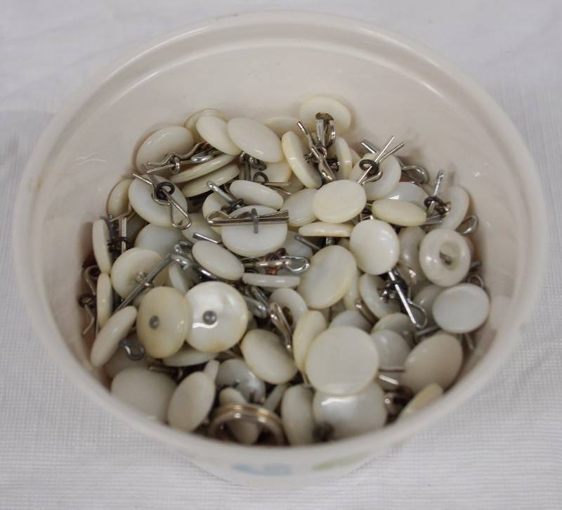 lot 8228 image: Huge Lot of Upholstery Buttons