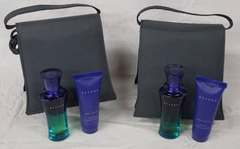 lot 8239 image: 2 Gift Sets of Belara Eau de Parfum and Lotion Sets - with Carry Cases