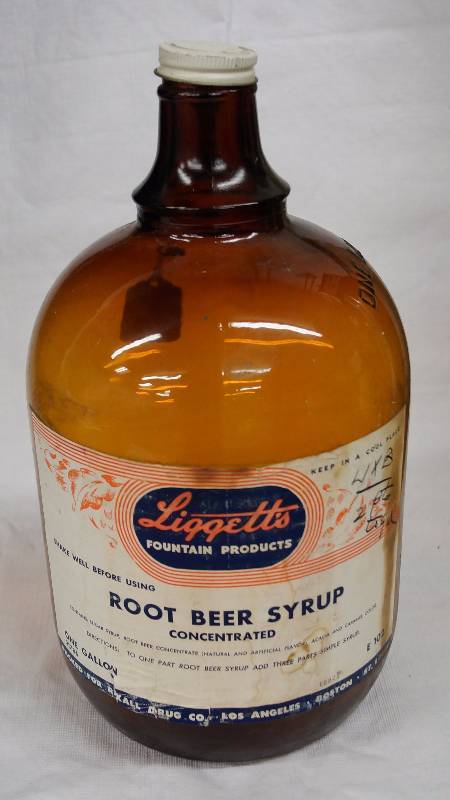 lot 8261 image: Old Liggetts Fountain Products - Root Beer Syrup - One Gallon Jug