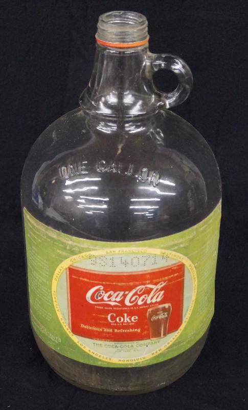 lot 8263 image: Old Coke - One Gallon Jug - Coca Cola Collection