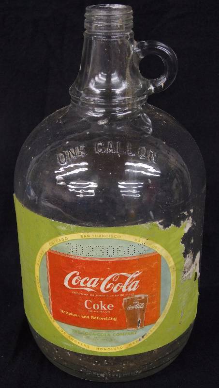 lot 8264 image: Old Coke - One Gallon Jug - Coca Cola Collection