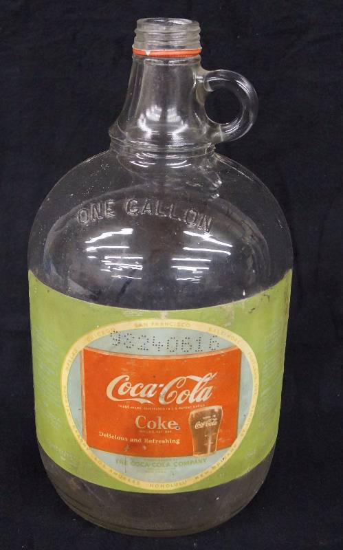 lot 8265 image: Old Coke - One Gallon Jug - Coca Cola Collection