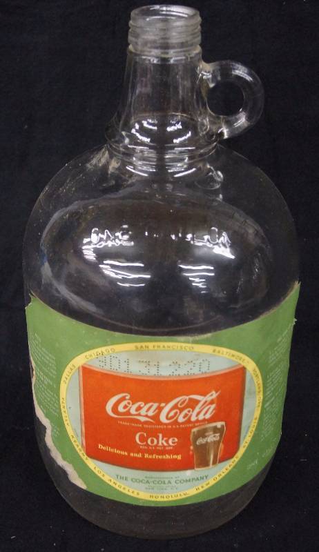 lot 8268 image: Old Coke - One Gallon Jug - Coca Cola Collection