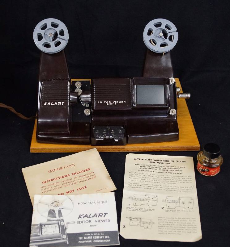 Kalart Editor Viewer Eight for Splicing 8mm Movie Film - With Instructions,  Manual and Box!, Collector's Living Estate Sale - HUGE LOT of ANTIQUES and  COLLECTIBLES ***** EVERYTHING STARTS AT $1.00 *****
